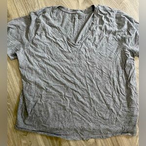 🌺 3 for $20! Ava & Viv V neck gray tee